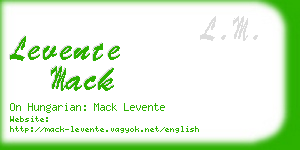 levente mack business card